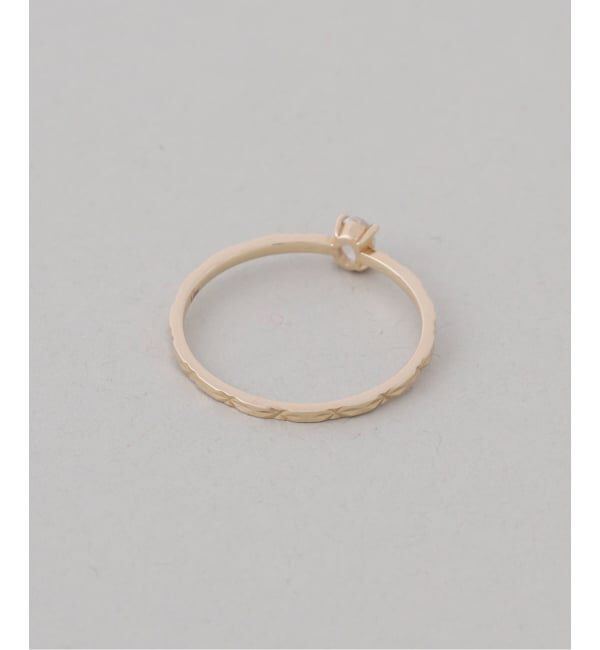 Lilas by Spick&Span「オーバルホワイトトパーズカットリング K10」|リング|