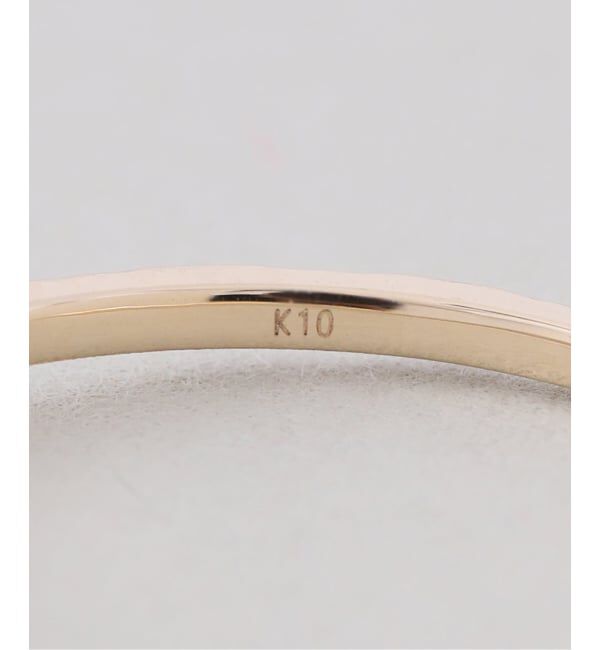 Lilas by Spick&Span「オーバルホワイトトパーズカットリング K10」|リング|