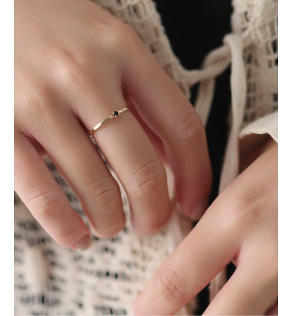 Lilas by Spick&Span「オニキスカットリング K10」|リング|