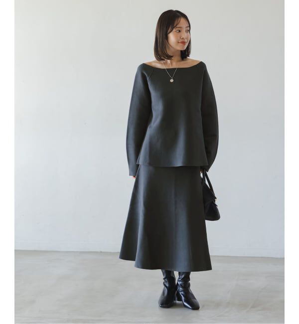 NOBLE「《セットアップ対応》スムースフレアニットスカート」|スカート|