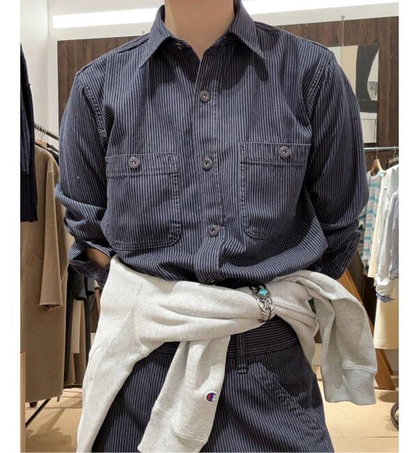 FRAMeWORK「PAYDAY/ペイデイ 別注ヒッコリーシャツブルゾン」|シャツ・ブラウス|