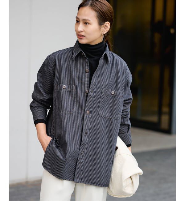 FRAMeWORK「PAYDAY/ペイデイ 別注ヒッコリーシャツブルゾン」|シャツ・ブラウス|