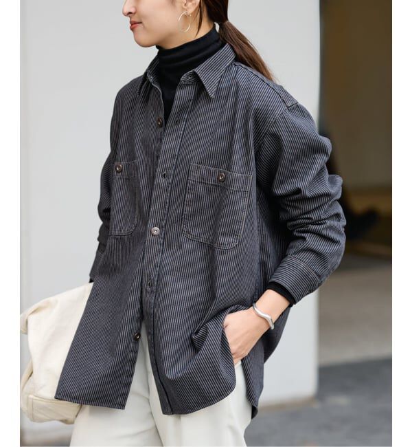 FRAMeWORK「PAYDAY/ペイデイ 別注ヒッコリーシャツブルゾン」|シャツ・ブラウス|