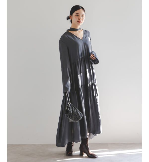 NOBLE「ティアードボウタイワンピース」|ワンピース|