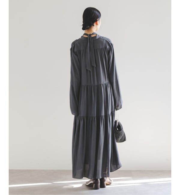 NOBLE「ティアードボウタイワンピース」|ワンピース|