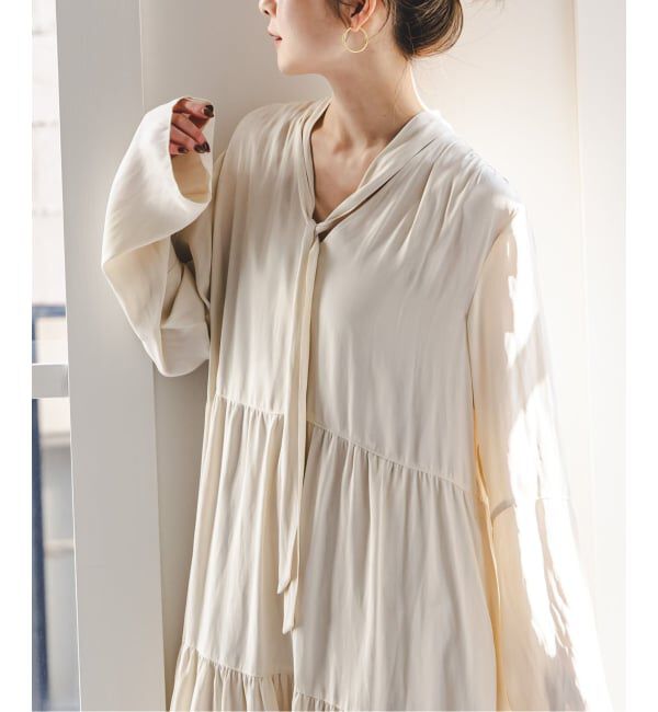 NOBLE「ティアードボウタイワンピース」|ワンピース|