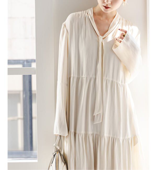 NOBLE「ティアードボウタイワンピース」|ワンピース|