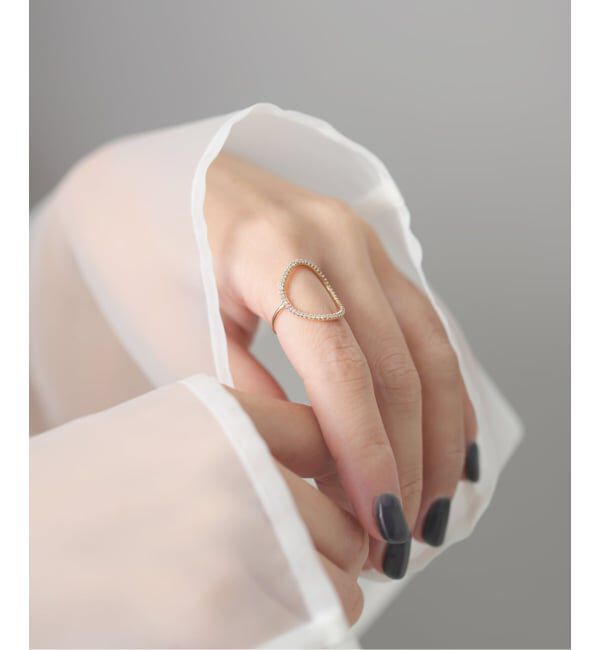 Lilas by Spick&Span「オーバルラインダイヤリング K10」|リング|