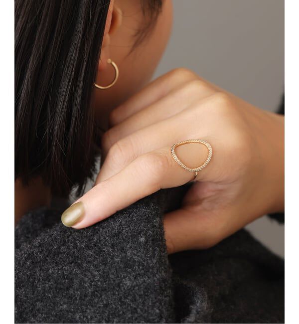 Lilas by Spick&Span「オーバルラインダイヤリング K10」|リング|