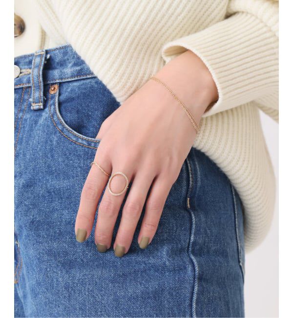 Lilas by Spick&Span「オーバルラインダイヤリング K10」|リング|