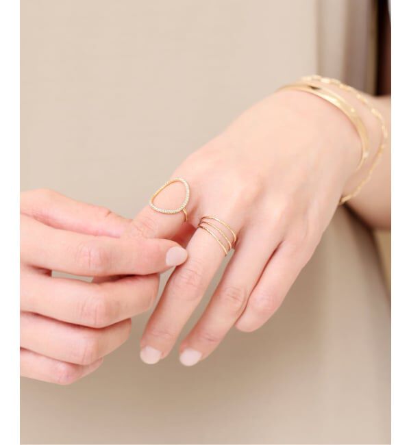 Lilas by Spick&Span「オーバルラインダイヤリング K10」|リング|