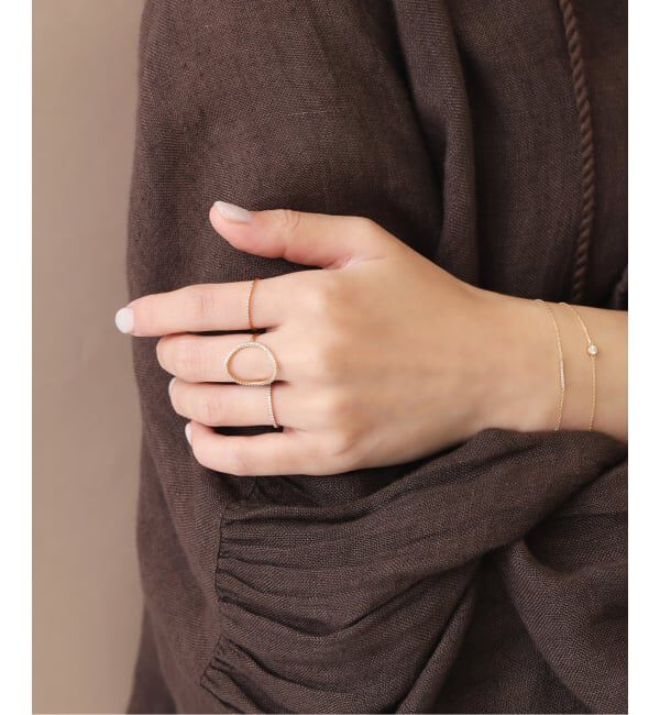 Lilas by Spick&Span「オーバルラインダイヤリング K10」|リング|