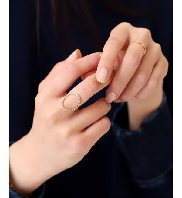 Lilas by Spick&Span「オーバルラインダイヤリング K10」|リング|