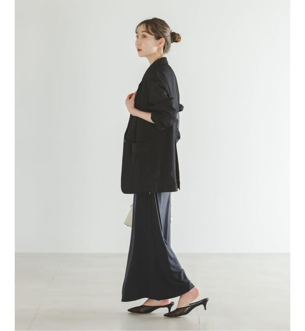 NOBLE「《予約》エアリーメッシュロングジャケット」|テーラードジャケット|