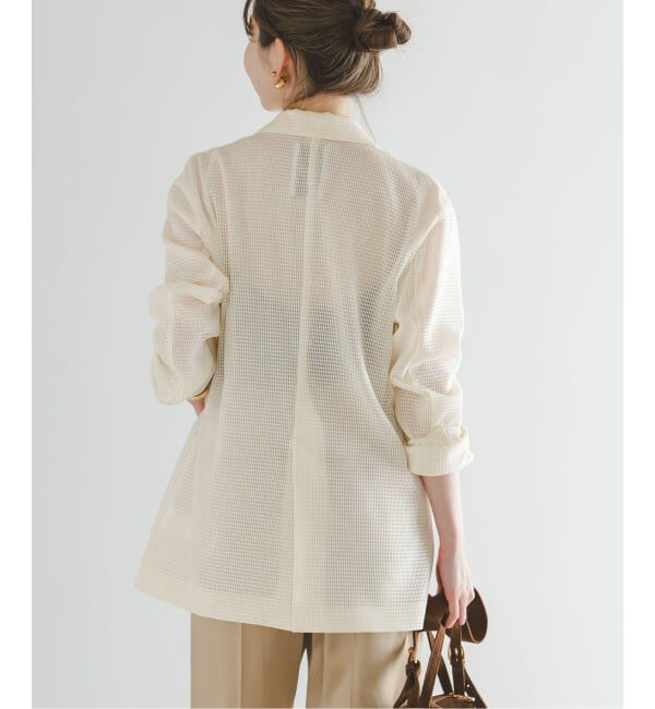 NOBLE「《予約》エアリーメッシュロングジャケット」|テーラードジャケット|