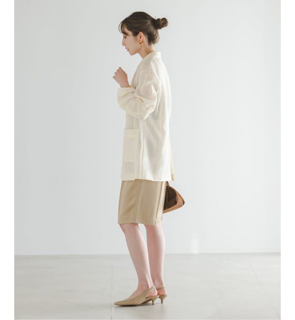 NOBLE「《予約》エアリーメッシュロングジャケット」|テーラードジャケット|