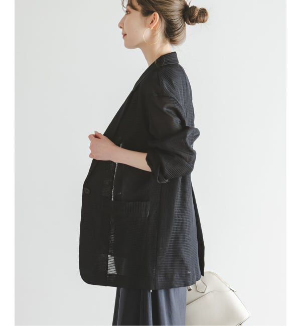 NOBLE「《予約》エアリーメッシュロングジャケット」|テーラードジャケット|