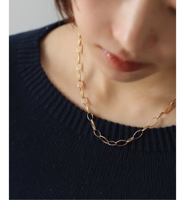 Lilas by Spick&Span「オーバルチェーンネックレス K18」|ネックレス|