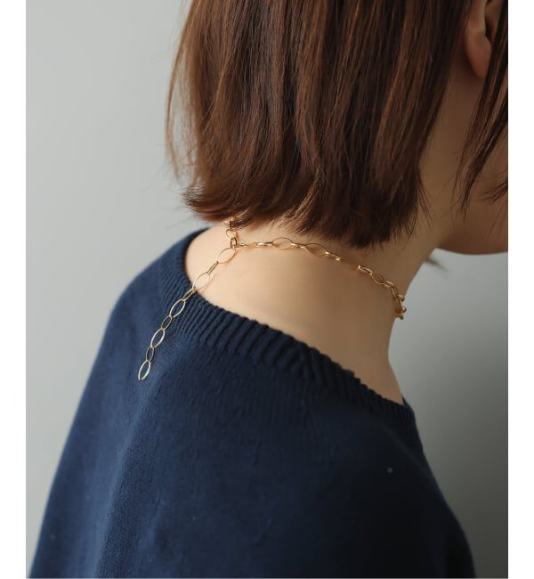 Lilas by Spick&Span「オーバルチェーンネックレス K18」|ネックレス|