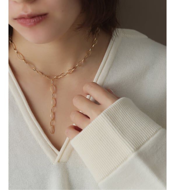 Lilas by Spick&Span「オーバルチェーンネックレス K18」|ネックレス|