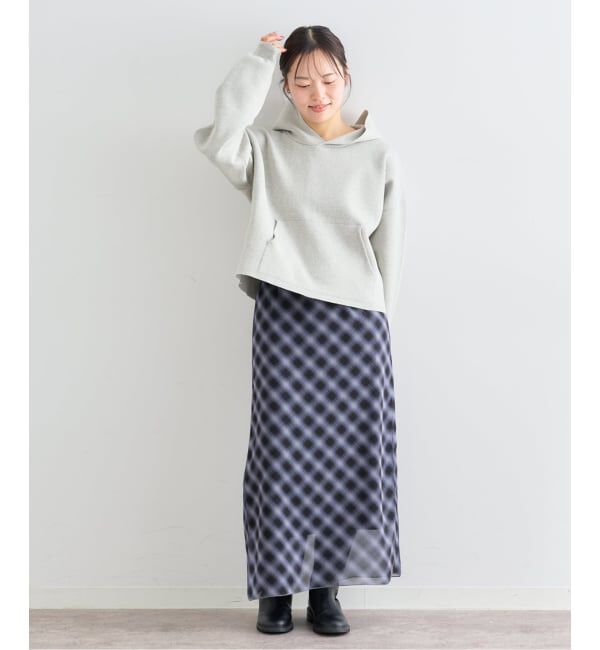 U by SPICK&SPAN「《予約》シアーチェックタイトスカート」|スカート|