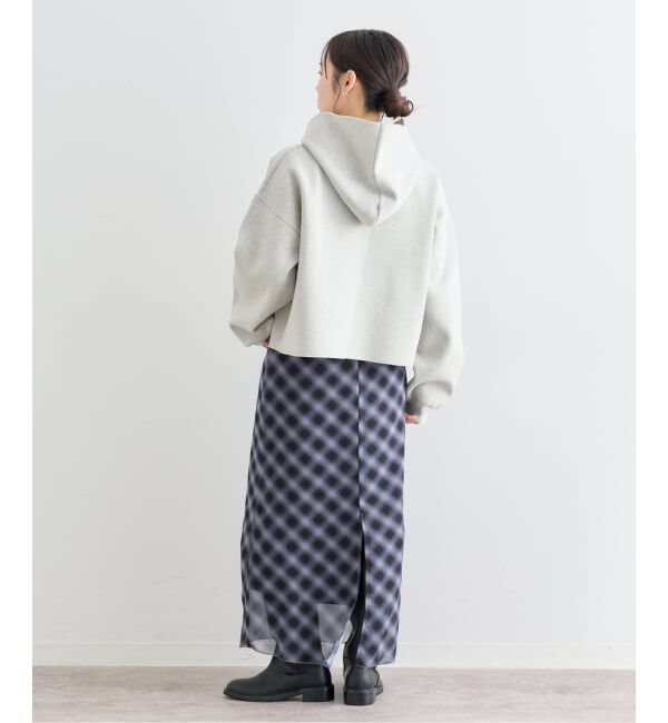 U by SPICK&SPAN「《予約》シアーチェックタイトスカート」|スカート|