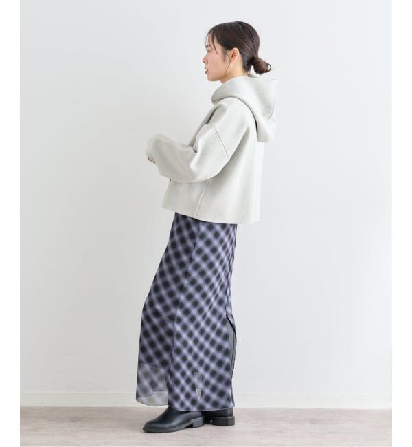 U by SPICK&SPAN「《予約》シアーチェックタイトスカート」|スカート|