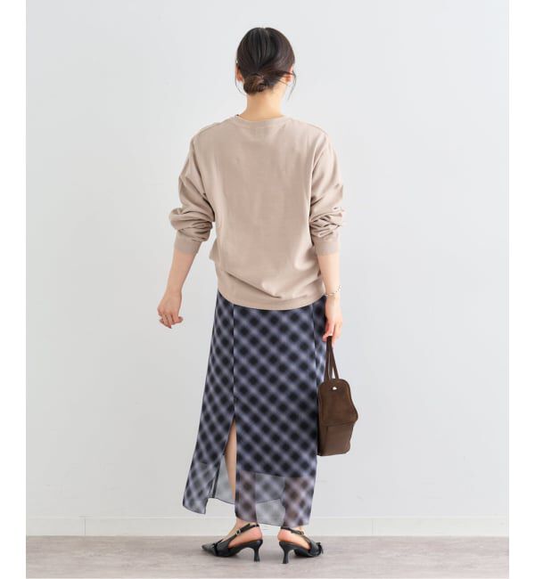 U by SPICK&SPAN「《予約》シアーチェックタイトスカート」|スカート|