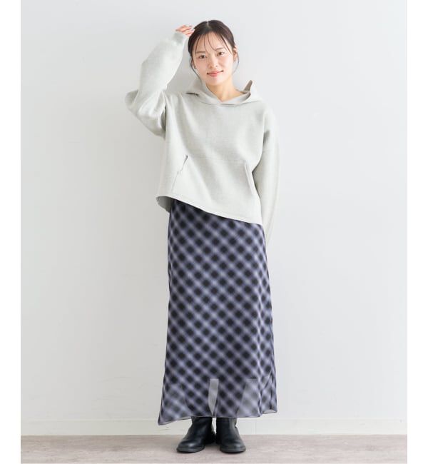 U by SPICK&SPAN「《予約》シアーチェックタイトスカート」|スカート|