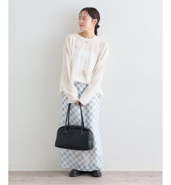 U by SPICK&SPAN「《予約》シアーチェックタイトスカート」|スカート|