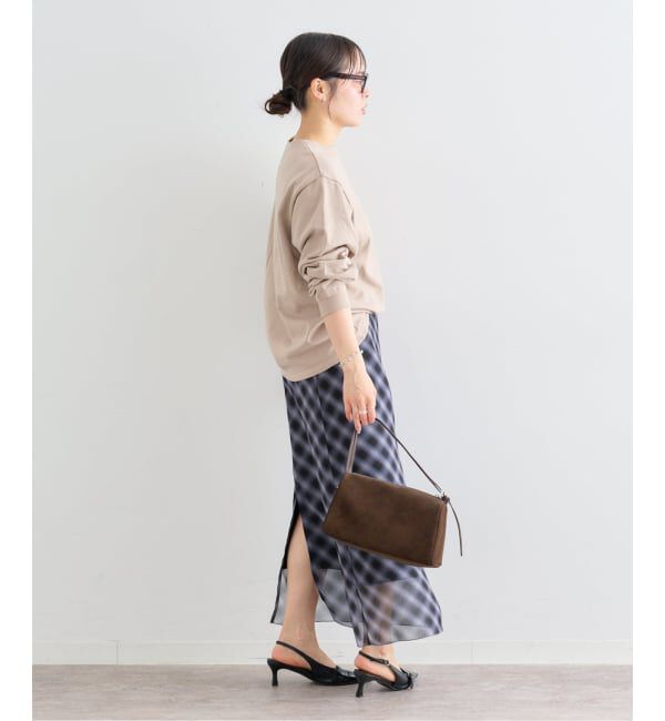 U by SPICK&SPAN「《予約》シアーチェックタイトスカート」|スカート|