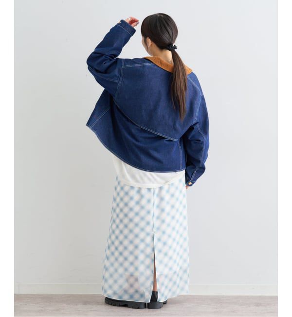 U by SPICK&SPAN「《予約》シアーチェックタイトスカート」|スカート|