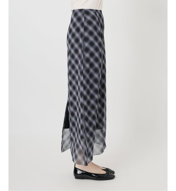 U by SPICK&SPAN「《予約》シアーチェックタイトスカート」|スカート|
