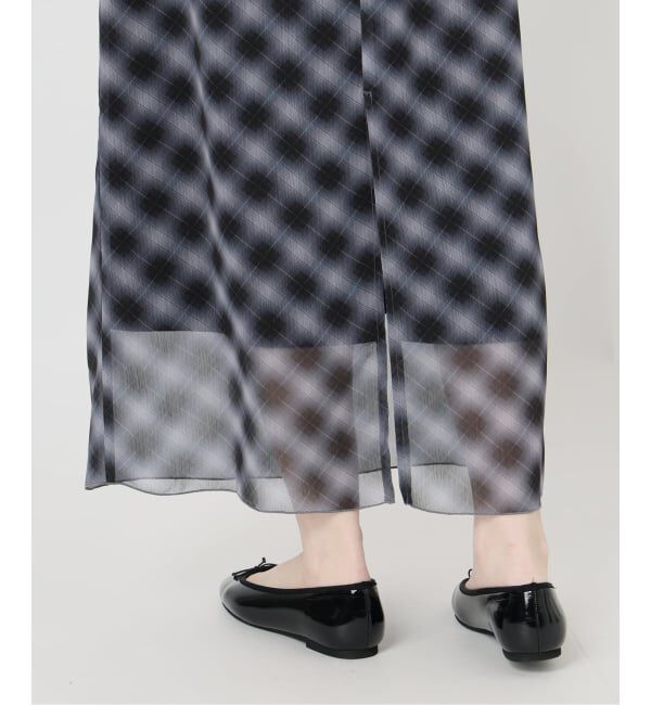U by SPICK&SPAN「《予約》シアーチェックタイトスカート」|スカート|