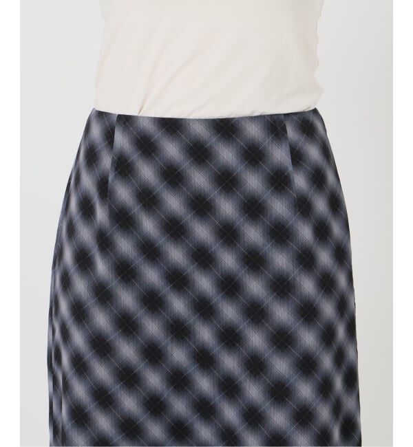 U by SPICK&SPAN「《予約》シアーチェックタイトスカート」|スカート|