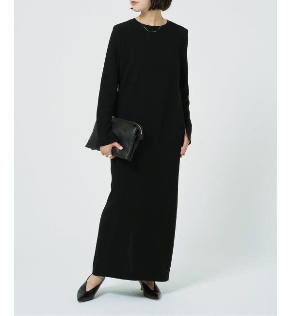 HARDY NOIR「《追加予約10》ダブルクロスミニマルロングドレス」|ワンピース|ブラック