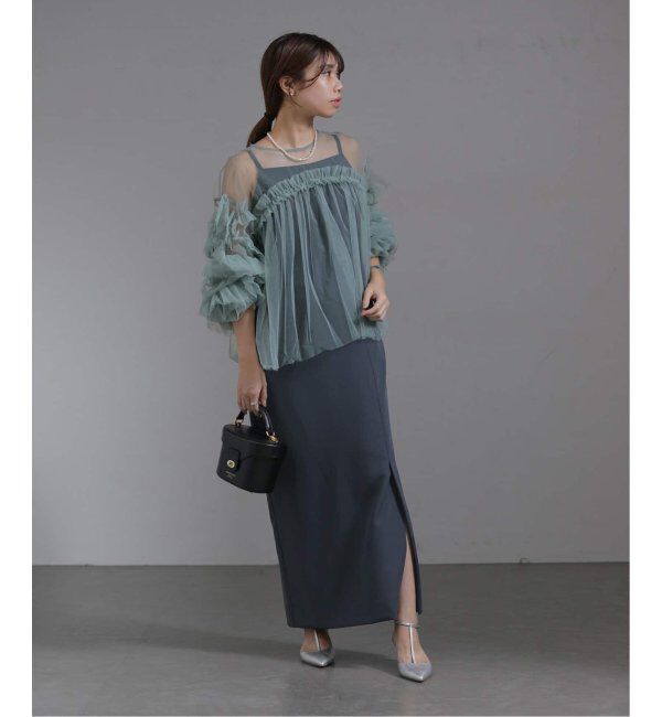  「《追加2》デコラティブチュールトップス」|シャツ・ブラウス|