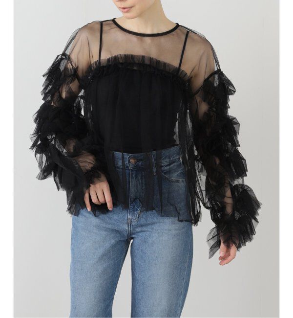  「《追加2》デコラティブチュールトップス」|シャツ・ブラウス|
