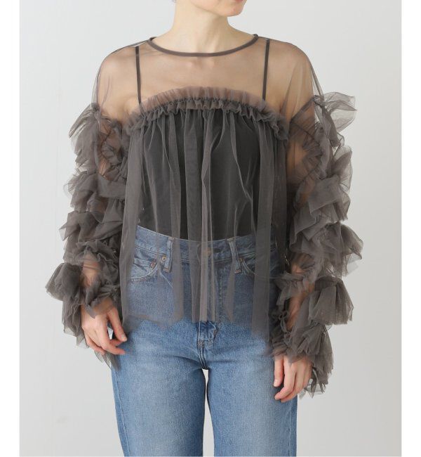  「《追加2》デコラティブチュールトップス」|シャツ・ブラウス|