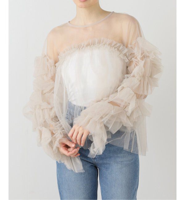  「《追加2》デコラティブチュールトップス」|シャツ・ブラウス|