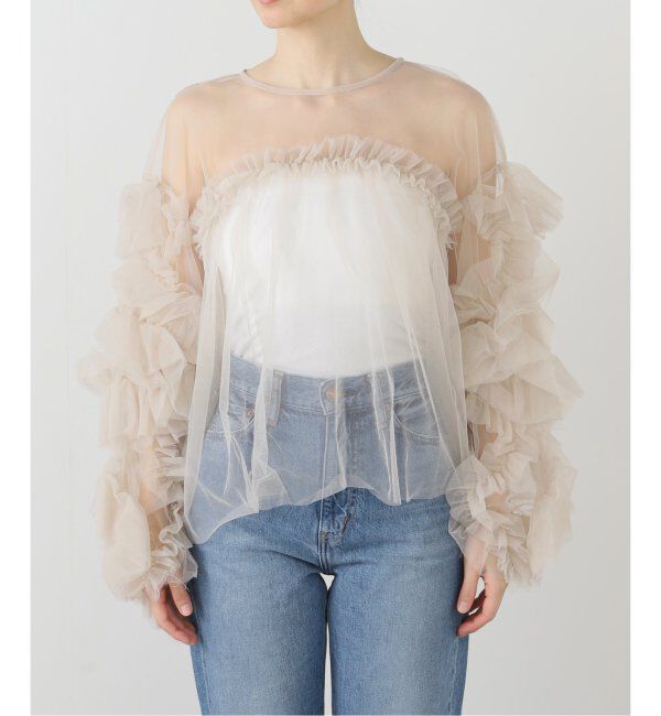  「《追加2》デコラティブチュールトップス」|シャツ・ブラウス|