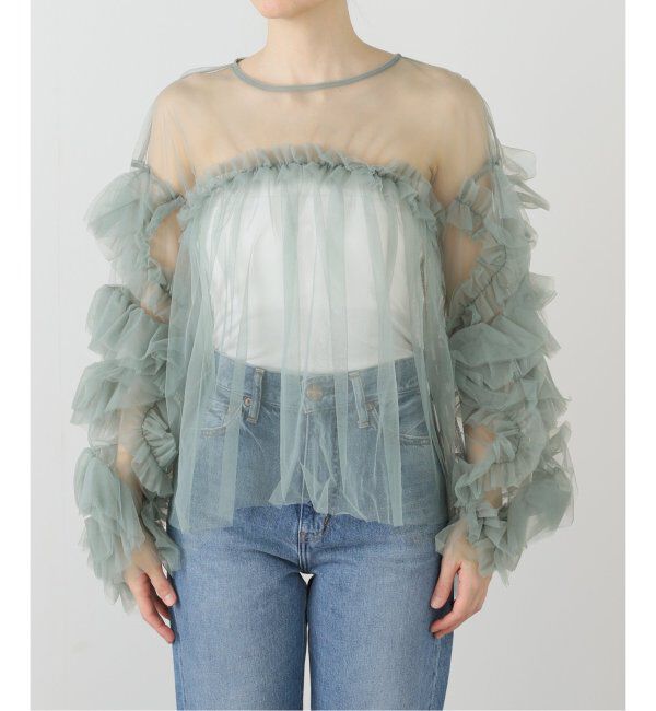  「《追加2》デコラティブチュールトップス」|シャツ・ブラウス|