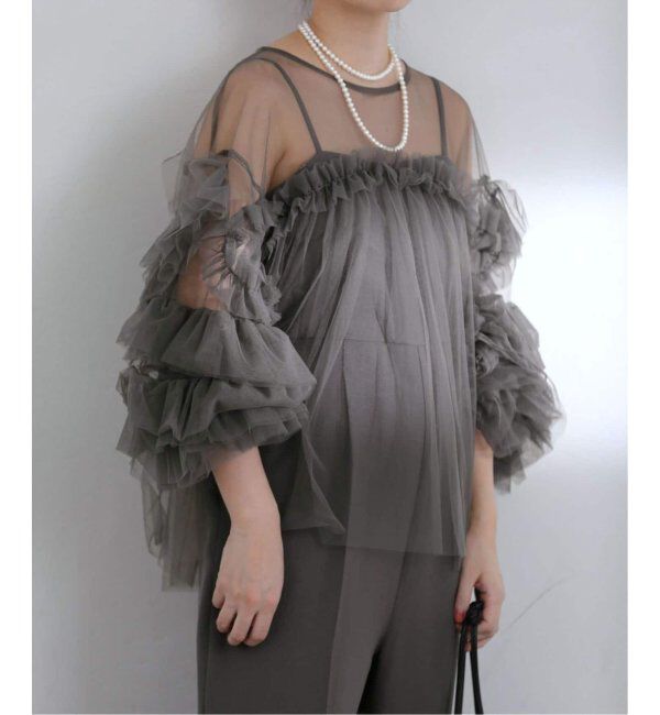  「《追加2》デコラティブチュールトップス」|シャツ・ブラウス|