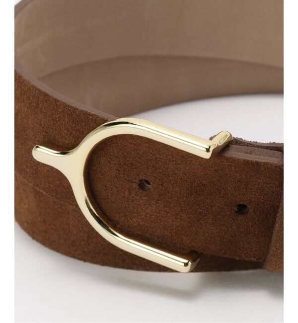  「LEFIJE/レフィエ モチーフバックル スエードベルト」|ベルト|