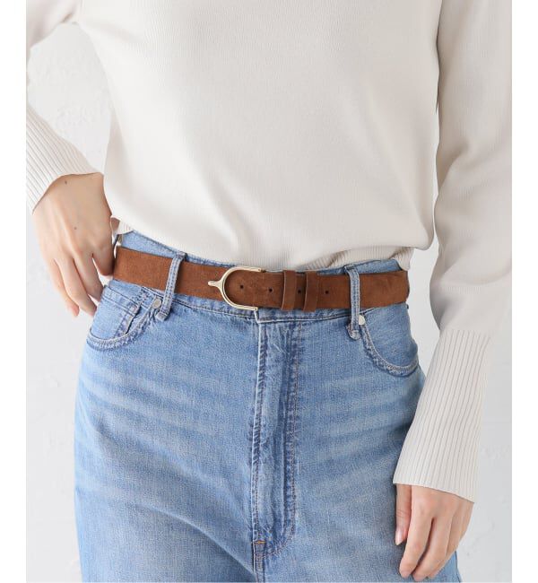  「LEFIJE/レフィエ モチーフバックル スエードベルト」|ベルト|