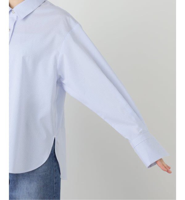  「【洗える】スリットカフスシャツ」|シャツ・ブラウス|