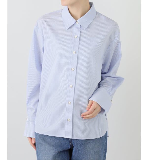  「【洗える】スリットカフスシャツ」|シャツ・ブラウス|