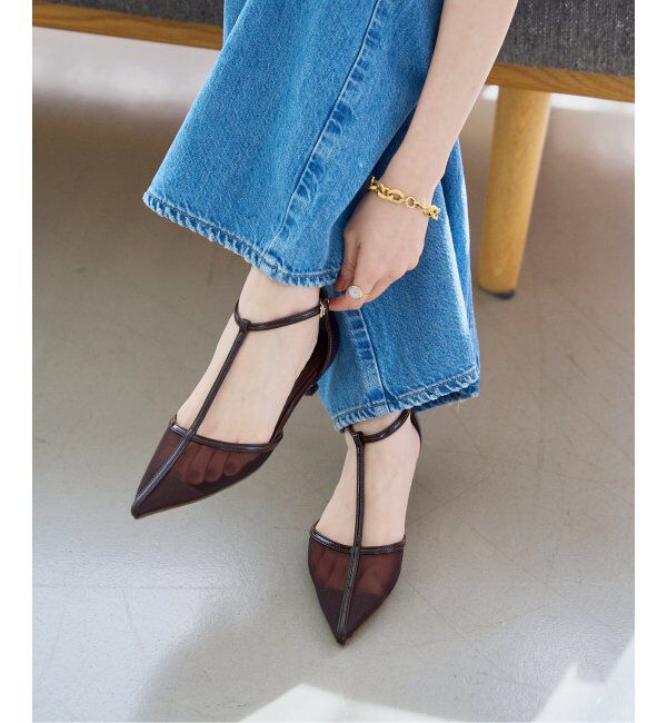  「《追加》3.5cmTストラップシアーパンプス」|パンプス|