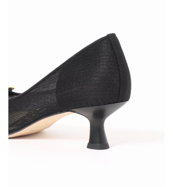  「《予約》5cmスクエアチュールバックルパンプス」|パンプス|