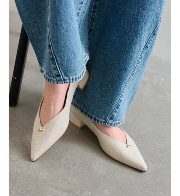  「《追加》3cmVカットメタルパンプス」|パンプス|